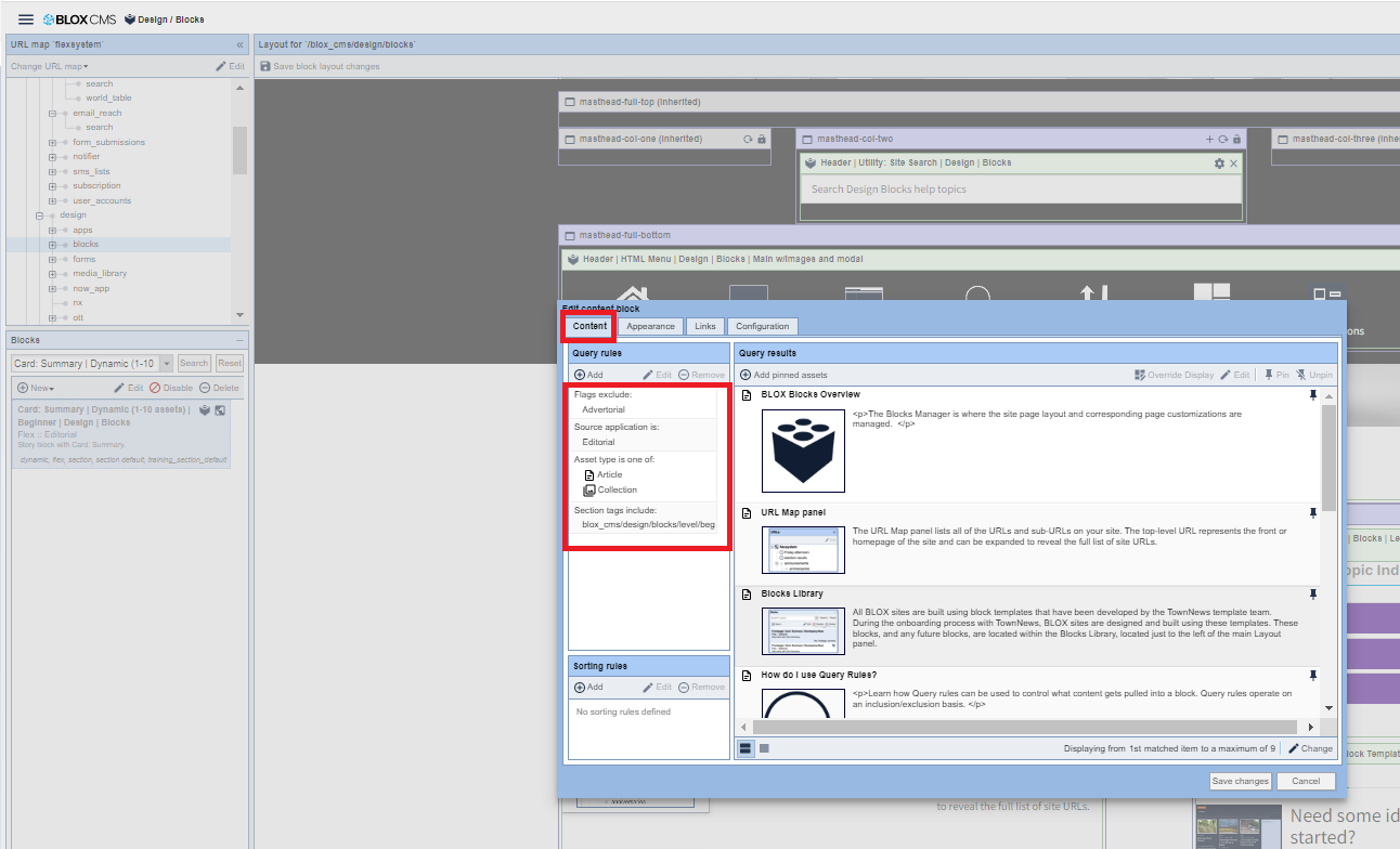 edit your query rules